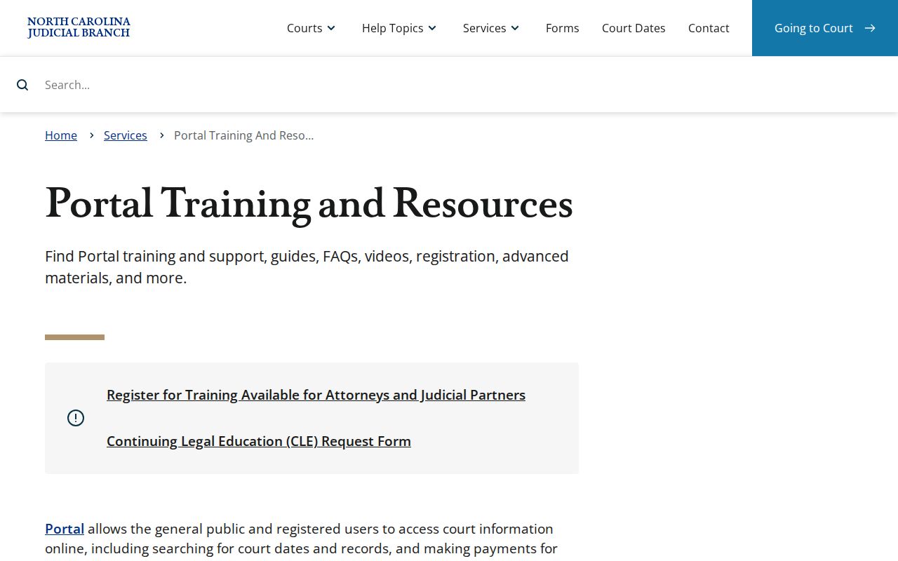 Avery County case search Portal training resources
