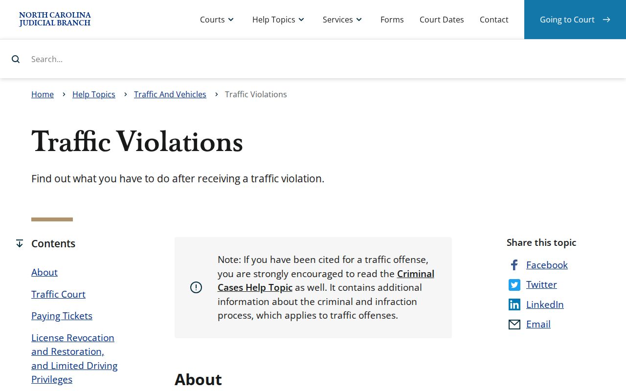 Avery County traffic court records and traffic violations guidance