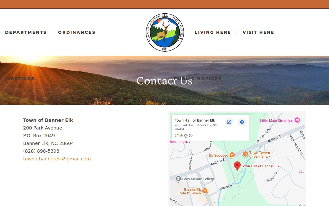 Banner Elk court records municipal contact context